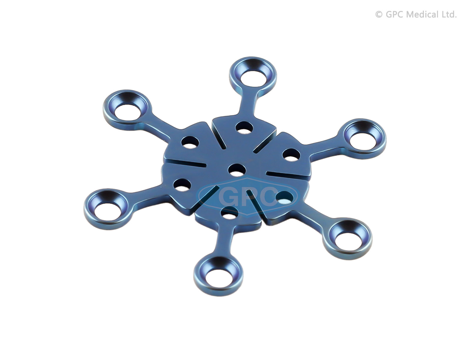 Burr Hole Plate 1.5/2.0 mm, Type I, 6 Holes 